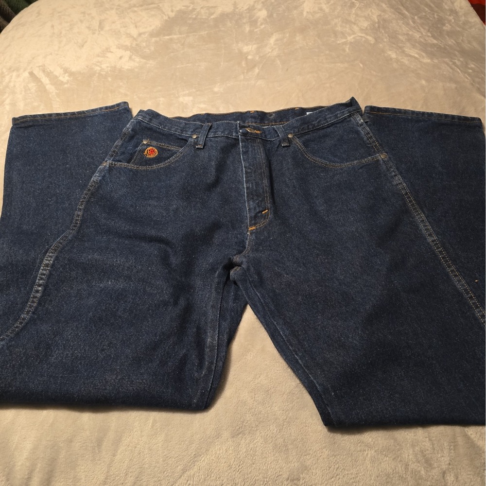 Wrangler 20X Relaxed Fit Mens 36x34 Dark Wash Jeans Western Rodeo Cowboy Roping